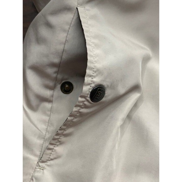 DryJoys by FootJoy Mens SS 1/2 Zip/Snap Pullover Golf Rain Jacket Beige L - Picture 7 of 8